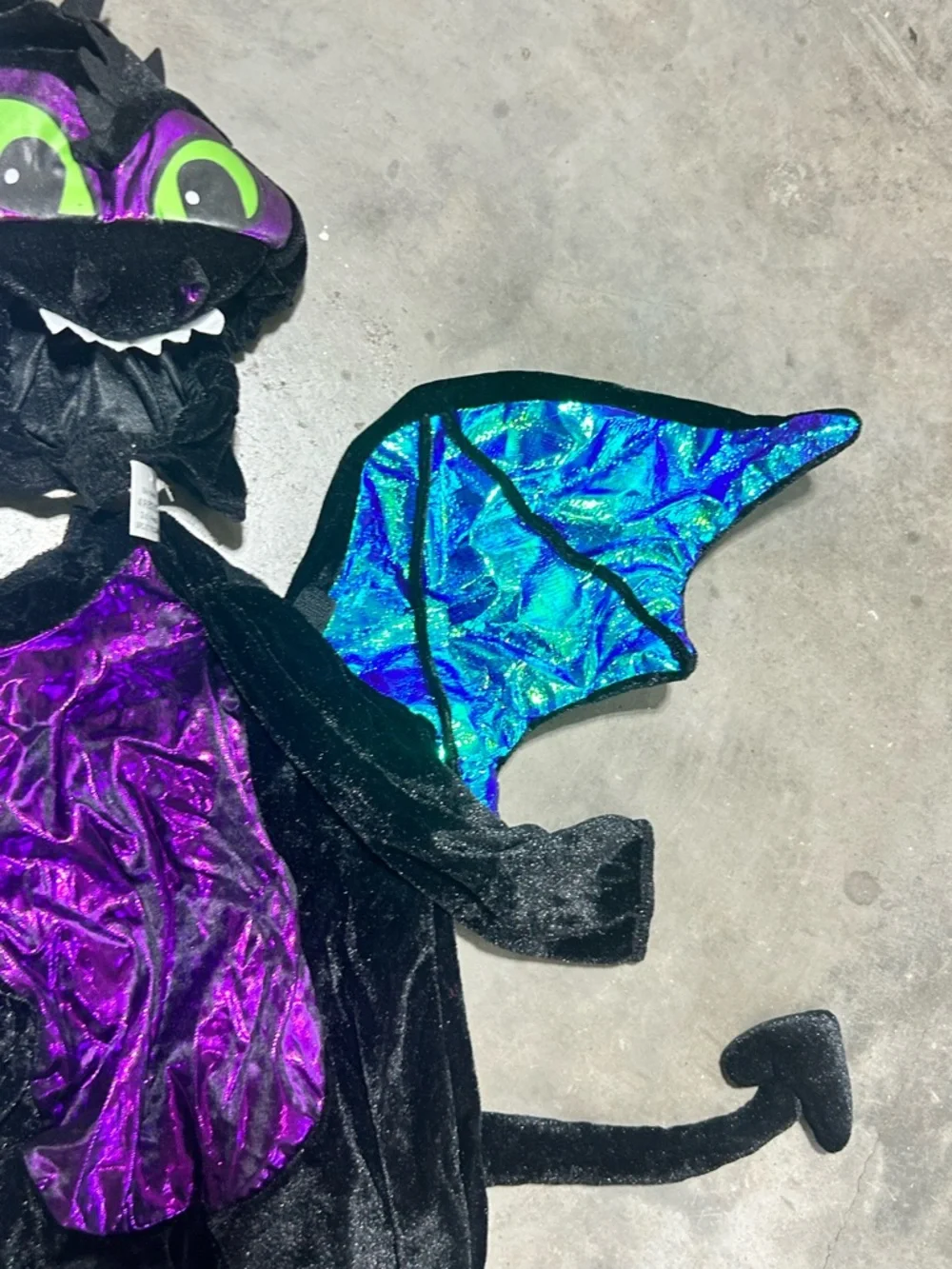 Celebrate Halloween Costume Black and Purple Dragon Costume for Infants 6-12 mos